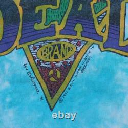 Vintage 1991 Grateful Dead Ian Bohorquez Brockum Tie Dye T-shirt Size L