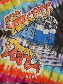 Vintage 1991 Grateful Dead Liquid Blue Graffiti New York Tee Shirt Size Large