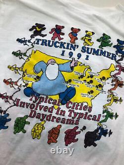 Vintage 1991 Grateful Dead Trucking Summer Tour Tee Shirt X Large