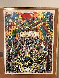 Vintage 1991 OOAK Greatfull Dead Art Poster Color Psychedelic Jon Serra Original