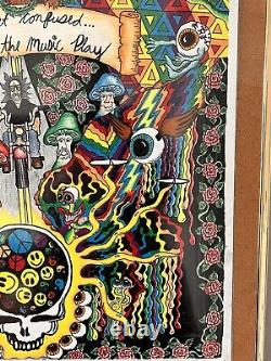 Vintage 1991 OOAK Greatfull Dead Art Poster Color Psychedelic Jon Serra Original