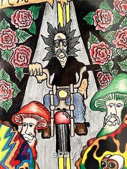 Vintage 1991 OOAK Greatfull Dead Art Poster Color Psychedelic Jon Serra Original