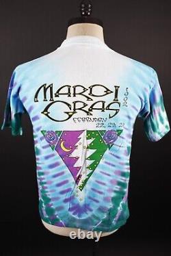 Vintage 1992 GRATEFUL DEAD Mikio Mardi Gras Tie Dye Concert T-Shirt Mens Large