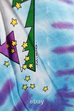 Vintage 1992 GRATEFUL DEAD Mikio Mardi Gras Tie Dye Concert T-Shirt Mens Large