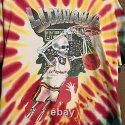 Vintage 1992 Lithuania Basketball T-Shirt Grateful Dead T-Shirt XL Original
