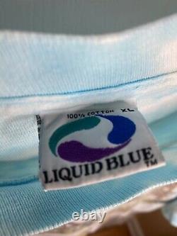 Vintage 1993 Grateful Dead Roller Coaster Liquid Blue Tie Dye Shirt XL Double
