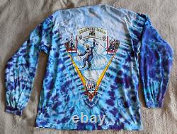 Vintage 1994 95 THE GRATEFUL DEAD US Ski Team Long Sleeve T-Shirt XL Tie Dye 90s
