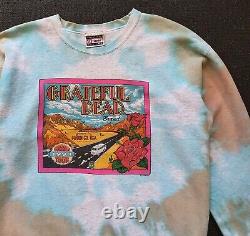 Vintage 1994 GRATEFUL DEAD Summer Tour Route 66 tie dye 90s Sweatshirt size M