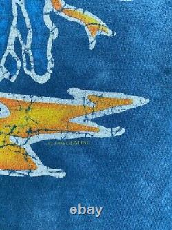 Vintage 1994 Grateful Dead Jester Tie Dye Graphic Shirt NWOT USA liquid blue XL