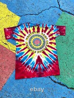 Vintage 1994 Grateful Dead Stained Glass Stealie Tie Dye Graphic Shirt USA XL