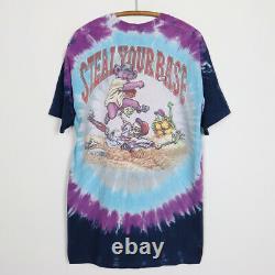 Vintage 1994 Grateful Dead Steal Your Base Liquid Blue Tie Dye Shirt
