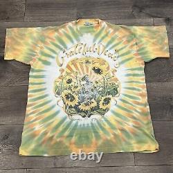 Vintage 1994 Grateful Dead Summer Tour Sunflower Grower Biffle Tie Dye Shirt XL