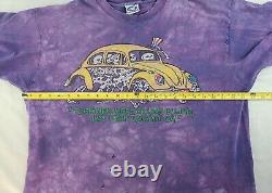 Vintage 1994 XL Liquid Blue Grateful Dead Purple Tie Dye shirt Volkswagen VW GD