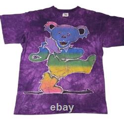 Vintage 1995 Grateful Dead Bear Tshirt Size XL Single Stitch Double Sided