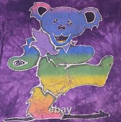 Vintage 1995 Grateful Dead Bear Tshirt Size XL Single Stitch Double Sided