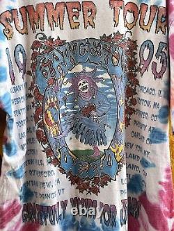 Vintage 1995 Grateful Dead Gratefully Yours For 30 Years Tie Dye Tee Shirt