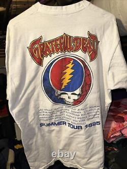 Vintage 1995 Grateful Dead Joker Summer Tour Mens Tshirt XL White