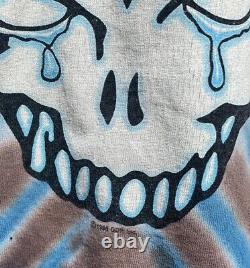 Vintage 1995 Grateful Dead Tie Dye FARE THE WELL TOUR Tee 30 Years XL Skull Tear