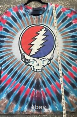 Vintage 1995 Grateful Dead Tie Dye FARE THE WELL TOUR Tee 30 Years XL Skull Tear