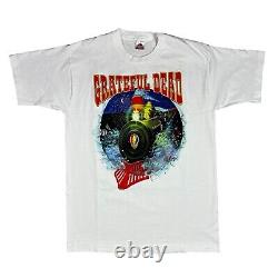 Vintage 1995 Grateful Dead Train Summer Tour Band Tee Shirt Size Large White