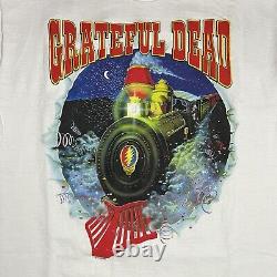 Vintage 1995 Grateful Dead Train Summer Tour Band Tee Shirt Size Large White