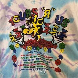 Vintage 1995 Greatful Dead Tours R US Tour Shirt Original Tie Dye L