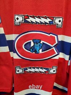 Vintage 1995 Jerry Garcia Grateful Dead Custom Canadiens Jersey Size XL Patches