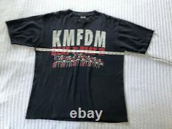 Vintage 1995 KMFDM Tour T Shirt Original Beat By Beat Industrial Band Goth Metal