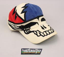 Vintage 1996 Grateful Dead GDM Steal Your Face Liquid Blue Hat Stealie All Over