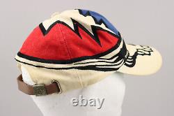 Vintage 1996 Grateful Dead GDM Steal Your Face Liquid Blue Hat Stealie All Over