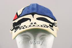 Vintage 1996 Grateful Dead GDM Steal Your Face Liquid Blue Hat Stealie All Over