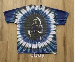 Vintage 1996 Jerry Garcia Multicolor Tie Dye T-Shirt Size XL Grateful Dead 90's