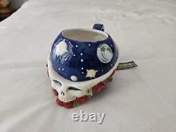 Vintage 1998 Grateful Dead SPACE YOUR FACE Skull Roses Mug Cup NWT