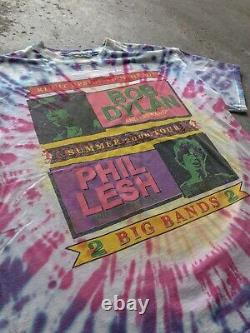 Vintage 2000 Bob Dylan Phil Lesh Tour Shirt Sz XL Grateful Dead Concert Tour