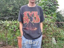 Vintage 2001 The Evil Dead Horror Movie Black Double Sided T-Shirt Size XL