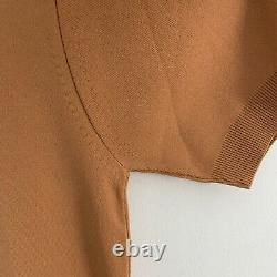 Vintage 50s 60s Ban-Lon Polo Mustard Brown Shirt Size Small NOS Dead Retro Mod