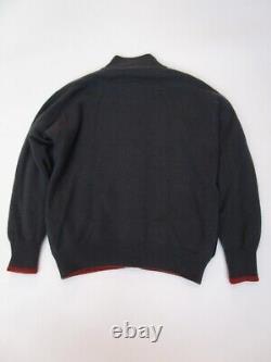 Vintage 60's Brioni Cashmere Knitted Reversible Button Up Sweater Dead Stock