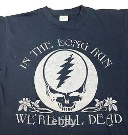 Vintage 80's GRATEFUL DEAD In the long run we're all dead 50/50 Thin XS shirt