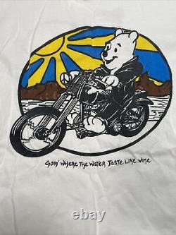 Vintage 80's Grateful Dead Winnie The Pooh Men's Large T-Shirt Motorcycle Rare