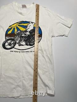 Vintage 80's Grateful Dead Winnie The Pooh Men's Large T-Shirt Motorcycle Rare