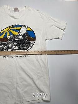 Vintage 80's Grateful Dead Winnie The Pooh Men's Large T-Shirt Motorcycle Rare