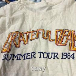 Vintage 80s 1984 GRATEFUL DEAD Summer Tour Tank Top Shirt White HANES XL USA