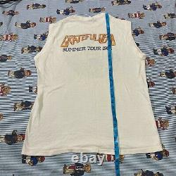 Vintage 80s 1984 GRATEFUL DEAD Summer Tour Tank Top Shirt White HANES XL USA