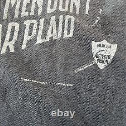 Vintage 80s DEAD MEN DON'T WEAR PLAID Movie Promo T Shirt Gun Faded Worn Size XL