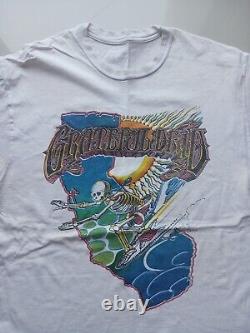 Vintage 80s Grateful Dead 1988 Skeleton Bone Surf Psychedelic Hippy T-Shirt XL