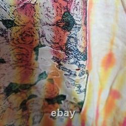 Vintage 80s Grateful Dead Skeleton Rose Bertha Wagon Wheel Tie Dye Shirt XL USA