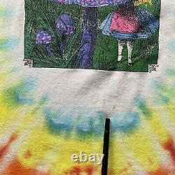 Vintage'86 Alice In Wonderland x Grateful Dead Tie Dye T-Shirt X-Large #1715