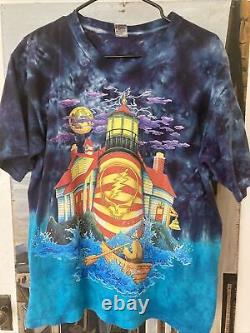 Vintage 90s 1994 Grateful Dead T Shirt Ship Of Fools Lighthouse San Francisco