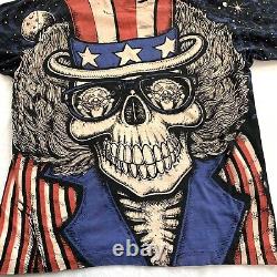 Vintage 90s All Over Print Grateful Dead Motorcycle Sam Ellis D Tee Shirt Sz XL