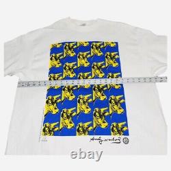 Vintage 90s Andy Warhol Dead Stock Sealed Cow Print Art T-Shirt Sz XL